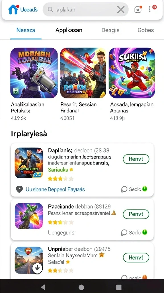 Tangkapan layar menampilkan tampilan awal dari petualangan seru.