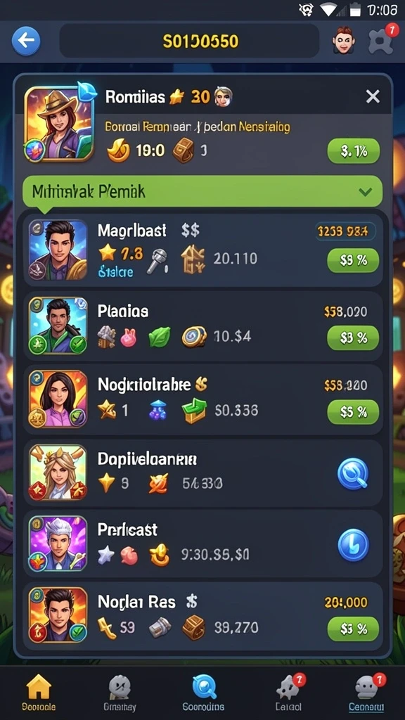 Penggunaan karakter dalam game yang sangat variatif dan unik.