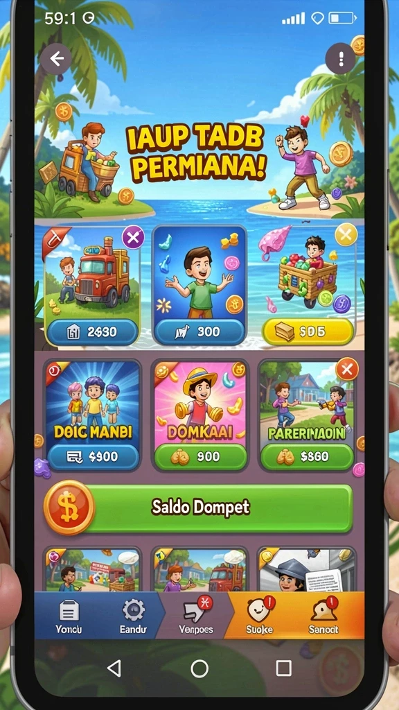 Tampilan awal aplikasi 789BNI yang menarik.