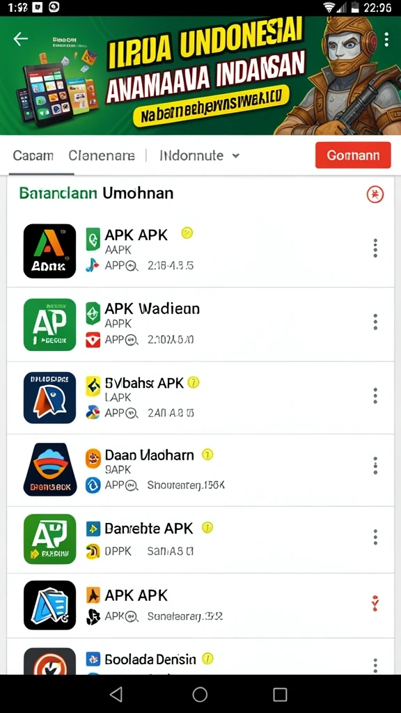 Screenshot menampilkan tampilan utama dengan grafis yang menarik.