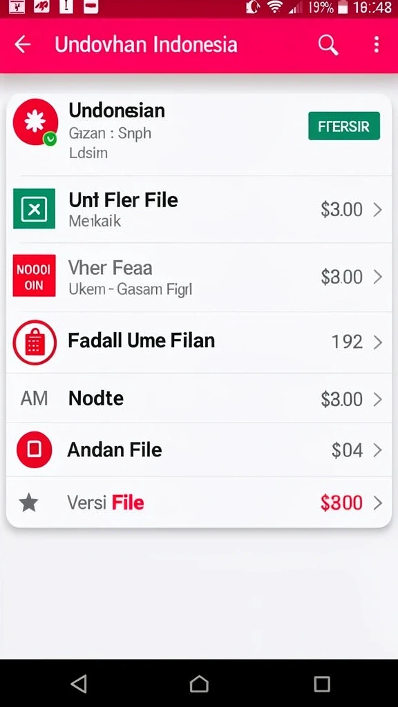 Menu navigasi yang mudah dijelajahi.
