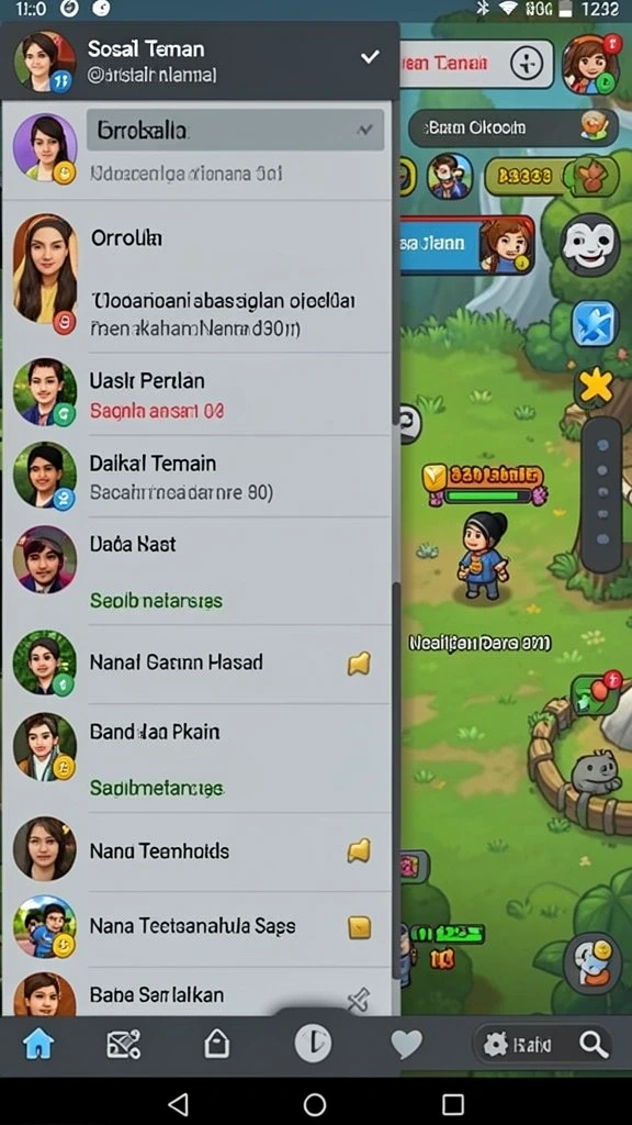 Berbagai karakter dan item menarik dalam permainan.
