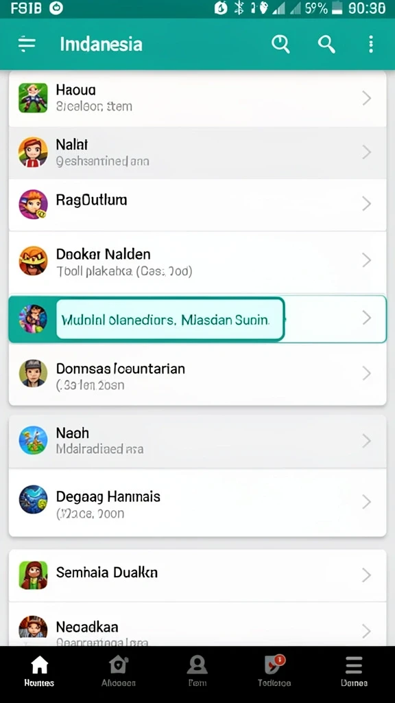 Tampilan menu utama yang menarik dan mudah dinavigasi.