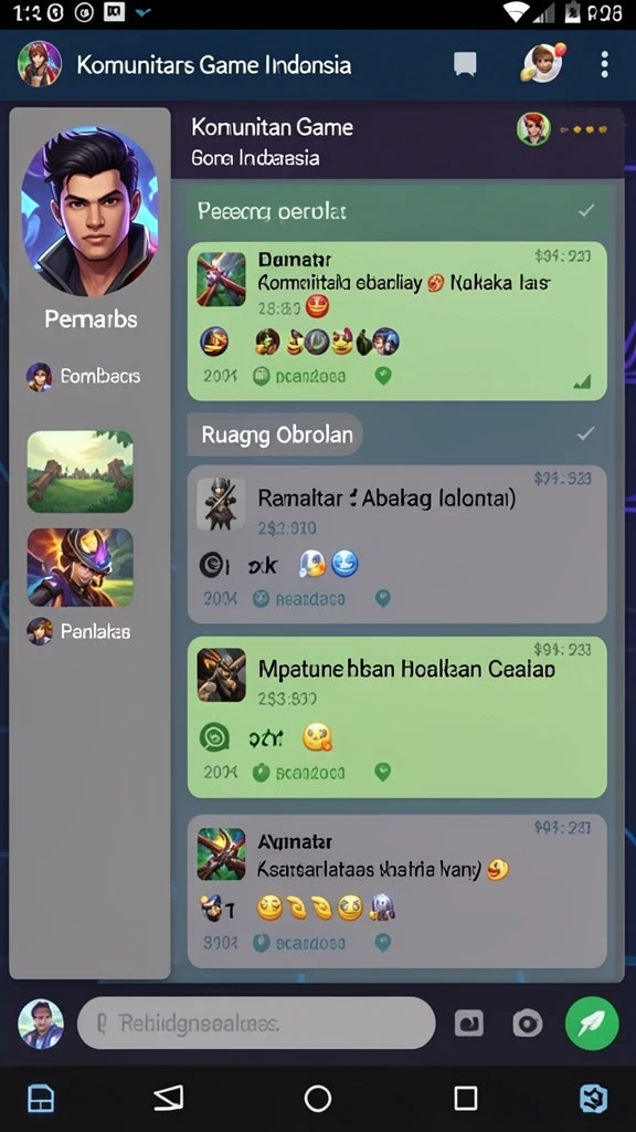 Tampilan grafis yang menarik dan cerah.