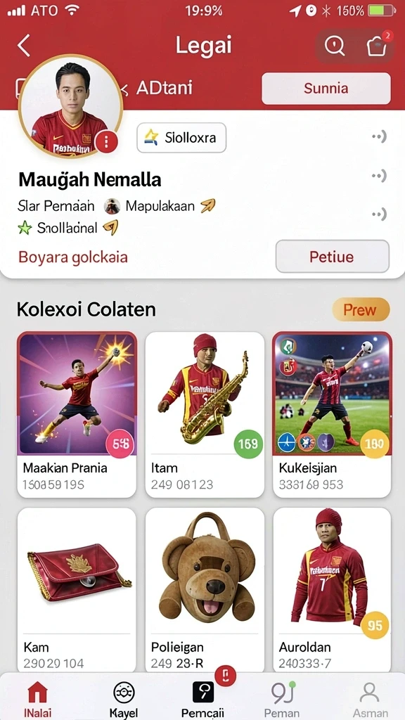 Fitur multiplayer yang memungkinkan interaksi dengan teman.