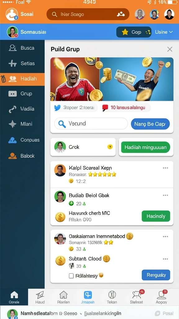 Tampilan awal aplikasi yang menarik dan modern.