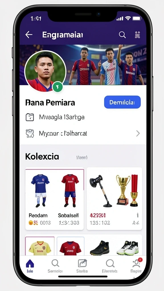 Tampilan karakter yang penuh warna dan menarik.