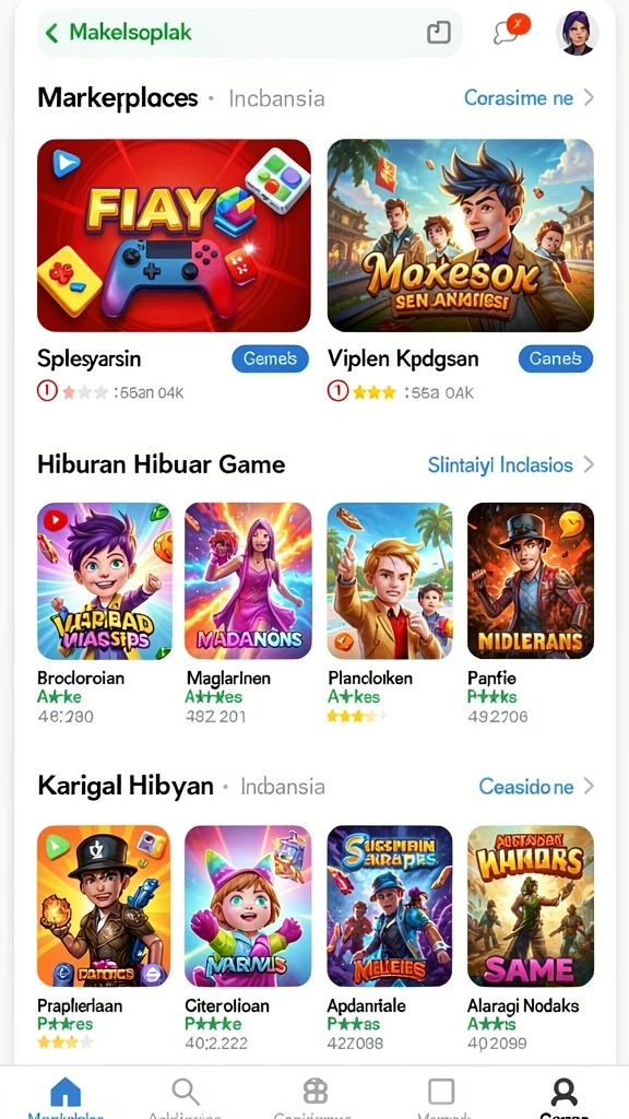 Ilustrasi karakter yang kaya dan detail.
