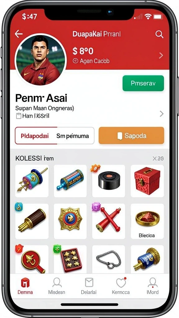 Tampilan antarmuka utama yang menarik dan mudah digunakan.