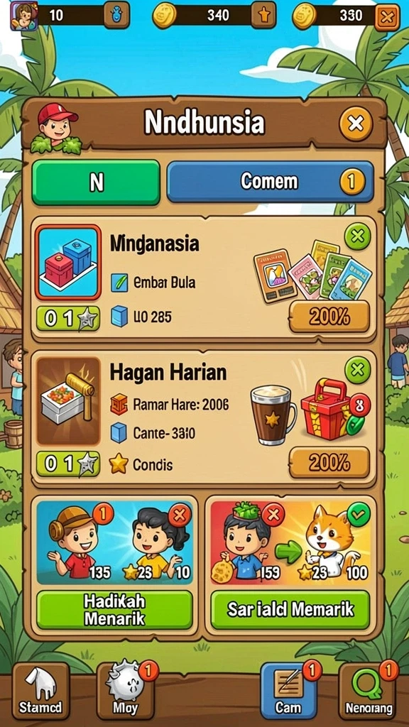 Screenshot fitur baru dalam WATITOTO yang membuat permainan lebih menarik.